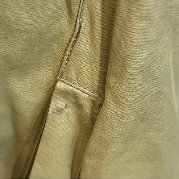 Eileen Fisher size medium yellow green lined light weight hooded raincoat - Picture 15 of 16